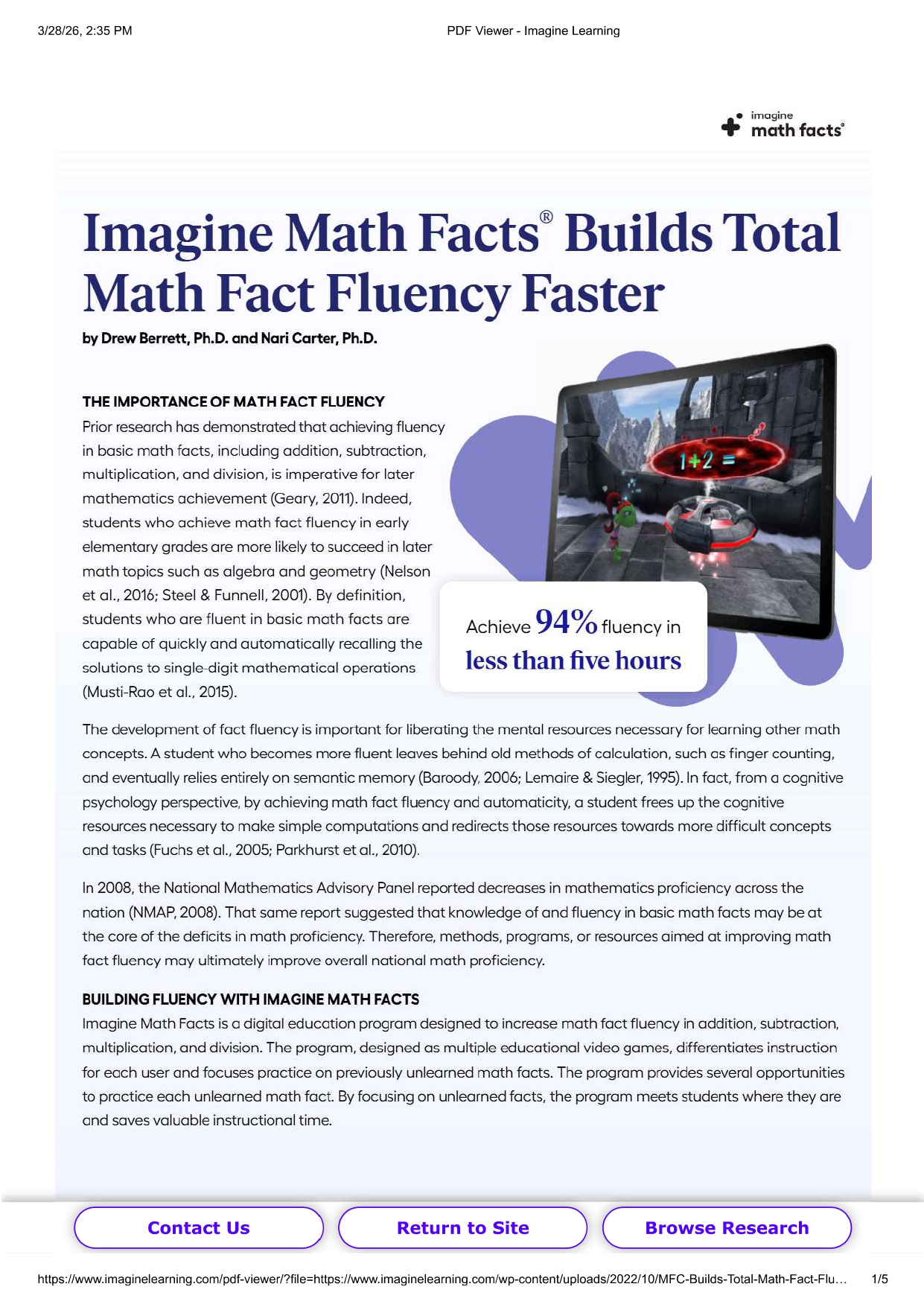 Builds Math Fluency Faster