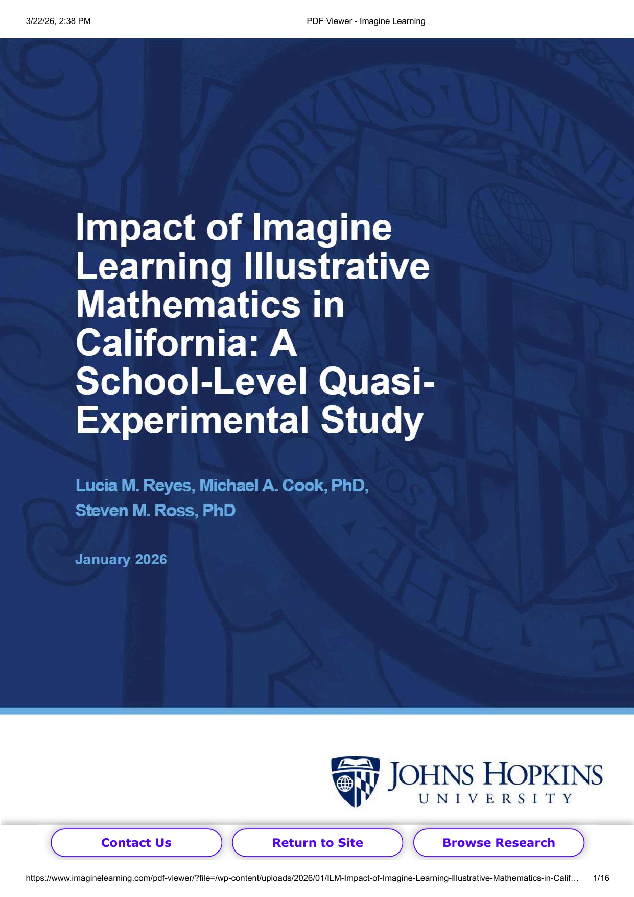 Impact of Illustrative Mathematics in California