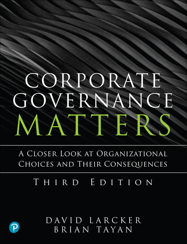 Corporate Governance Matters, 3rd edition