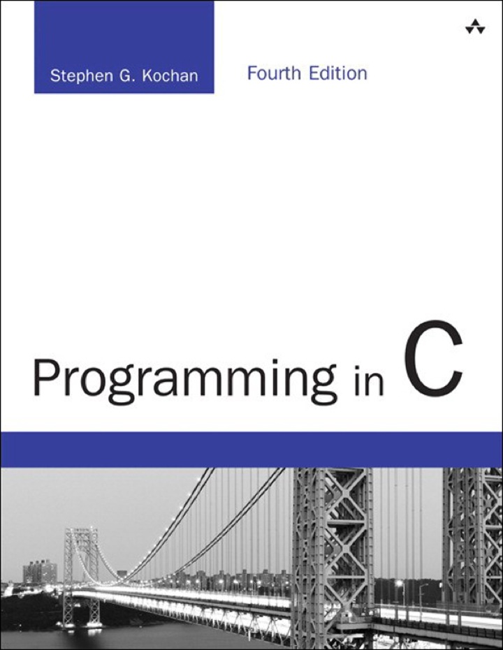 Programming in C, 4th edition